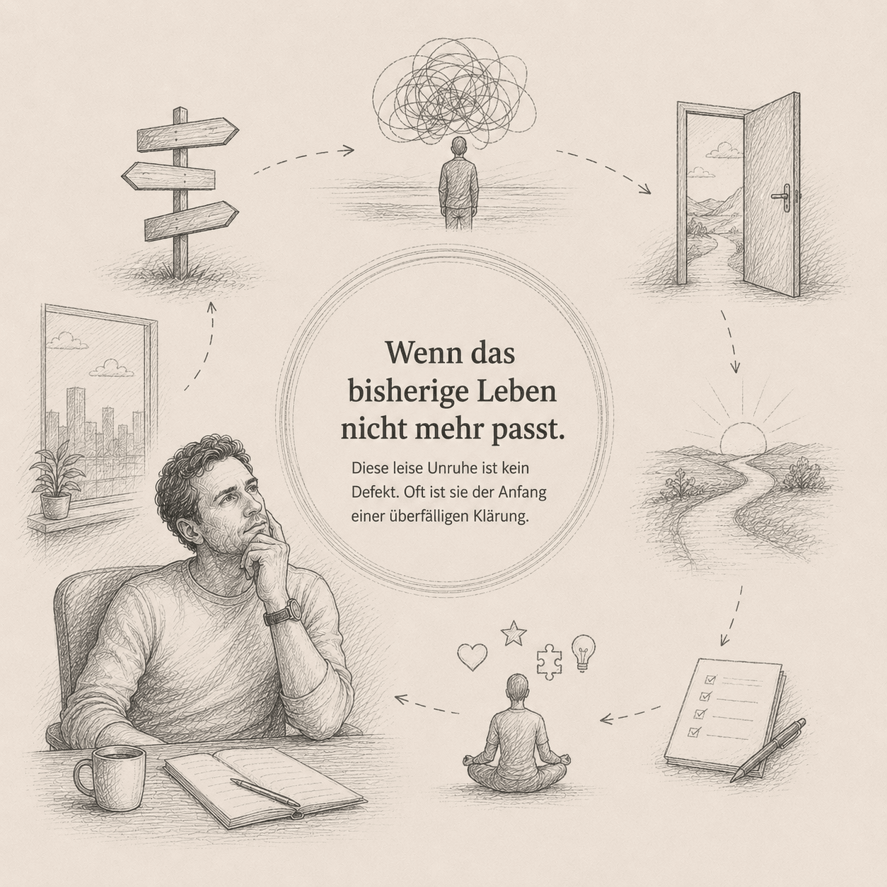 Systemische Denkskizze zum Artikel Wenn das bisherige Leben nicht mehr passt
